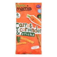 Organic Carrot & Coriander Sticks 4x15g 60g Mamia